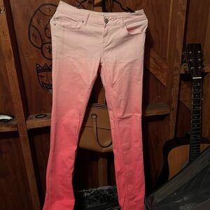 Aeropostale Ombre Pink Straight Leg Jeans